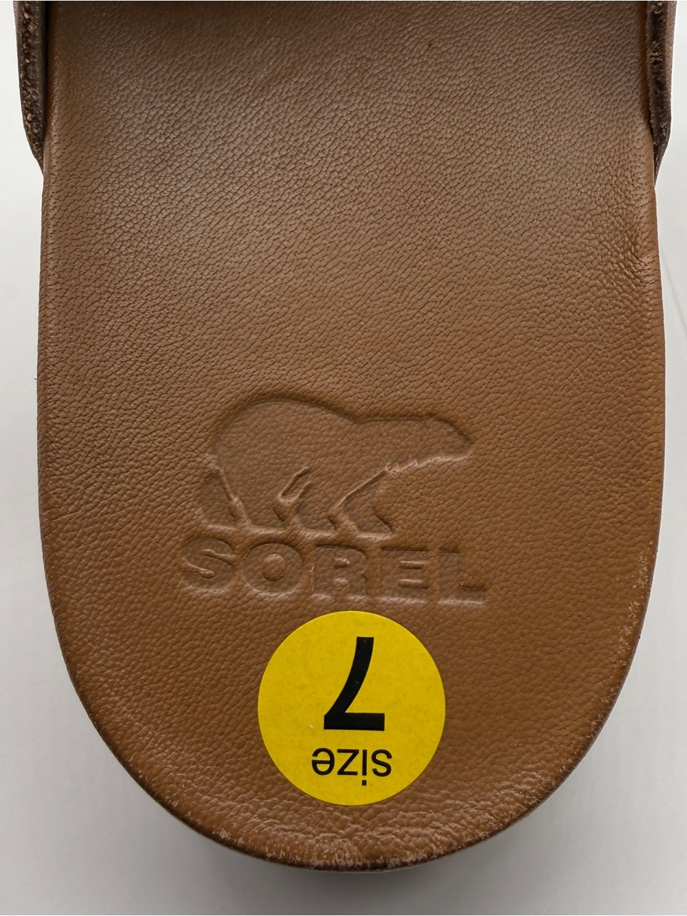 Sorel Roaming Criss Cross Sandals Size 7 Womens Brown Leather Casual Slip On - Picture 7 of 8
